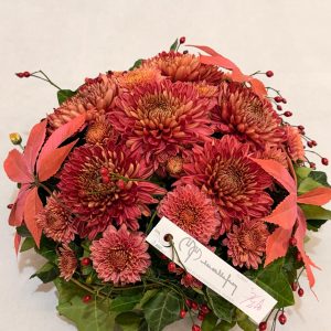 Bloemstuk Allerheiligen herfstrood